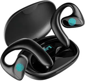 AI Translation Earbuds Real Time - All Language Translator Headphone Translating Earpiece Device - Wireless Bluetooth Ear Bud Offline Live Translate Earphone Interpreter Open Earpod (Black)