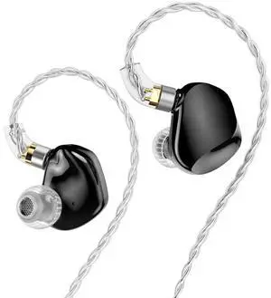 LEAUDIO TRN VX PRO+ 1DD+8BA Flagship HiFi Earphones with Detachable Cable (black without mic)