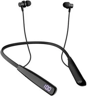 LHJRY Neckband Bluetooth Earbuds, Wireless Bluetooth 5.3 Headphones 80Hrs Extra Long Playtime Stereo Bass in-Ear Headsets with Mic, IPX6 Waterproof Magnetic Earbuds, HD Sound for Running, Gym, Travel