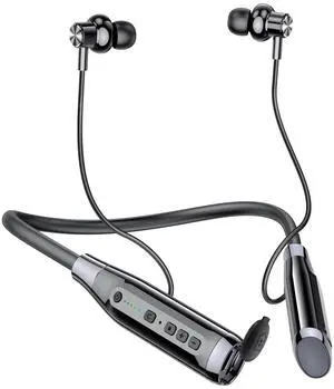 Kinobo Neckband Bluetooth Headphones5.3 Bluetooth 100 Hours PlaytimeIPX7 Sports Waterproof Earbuds with Microphone Noise Cancelling with TF Card Slot HiFi Stereo (A12)