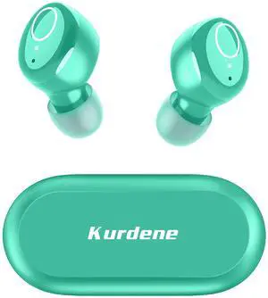 kurdene Wireless Earbuds Bluetooth Headphones Sport,Over Ear Buds with Deep Bass Sound,60Hrs Playtime Earphones Redesigned Comfort Fit with Earhooks for Running,Meeting,Workout-Pink