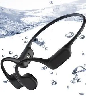 Bone Conduction Swimming Headphones, IP68 Open Ear Waterproof Headphones, Liquid Silicone Material, Suitable for Swimming, Running and Cycling