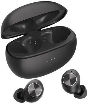 Kamon K12 Wireless Earbuds with Wireless Charging Case, Bluetooth 5.3, Touch Control Waterproof, in Ear Stereo Headphones Built in Mic Headset Premium Sound for iPhone 14, 13, Samsung, Sport (Black)