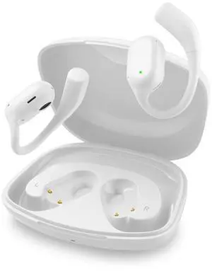 JOYFRONT Open-Ear Headphones: 40H Playtime, ENC Noise Cancellation, IPX5 Waterproof, HD Stereo Sound. Ultra-Light Ergonomic Design for All-Day Comfort in Workouts/Office.
