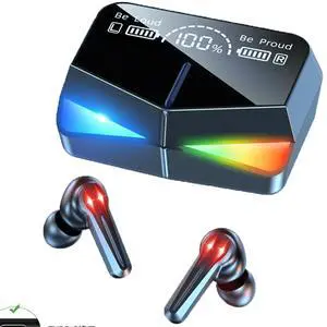 True Wireless Earbuds, 2024 Bluetooth Headphones 5.3 Earbuds, Waterproof Touch Control Ear Buds in-Ear Built-in Mic, with LED Power Display, IP7 Waterproof Earphones Sport Headset - Model 7