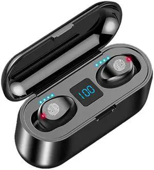 True Wireless Earbuds, 2024 Bluetooth Headphones 5.3 Earbuds, Waterproof Touch Control Ear Buds in-Ear Built-in Mic, with LED Power Display, IP7 Waterproof Earphones Sport Headset - Model 1