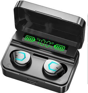 True Wireless Earbuds, 2024 Bluetooth Headphones 5.3 Earbuds, Waterproof Touch Control Ear Buds in-Ear Built-in Mic, with LED Power Display, IP7 Waterproof Earphones Sport Headset - Model 8