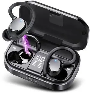 HOIFA Wireless Earbuds Bluetooth Headphones with Mic 50H Playback Deep Bass Stereo Ear Buds