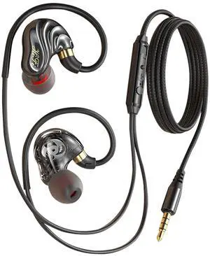 Holiper Wired Earbuds with Mic, 3.5mm Jack Dual Driver Headphones, 1.2m Tangle-Free Braided Cable with Hooks Wrap Around Ear, in Ear Small Earphones, Extra Bass Ear Buds, Noise Isolating Holiper Wired Earbuds with Mic, 3.5mm Jack Dual Driver Headphones, 1.2m Tangle-Free Braided Cable with Hooks Wrap Around Ear, in Ear Small Earphones, Extra Bass Ear Buds, Noise Isolating