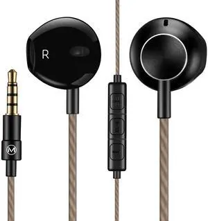 Earbuds for Apple, HiFi Bass Stereo Sound - Noise Cancelling Metal Earphones with Microphone - Remote Volume Control 3.5 mm Jack | Wired in Ear Headphones for iPhone, iPad, iPod, Samsung, Mac (Black)
