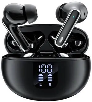 Hsility Translation Earbuds Real Time Wireless Earbuds with Translator for 144 Languages Bluetooth 5.4 Dual Noise Canceling Mic Bass Stereo Sound 36H Play Time and IPX7 for Travel Business