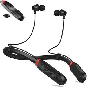 Neckband Bluetooth Headphones, Around the Neck Headphones with TF Card Slot,Bluetooth Earbuds Wired Neckband Earphone Active Noise Canceling for Sports/Trips/Run/Cycling/Outdoor/Workout,200H Playtime