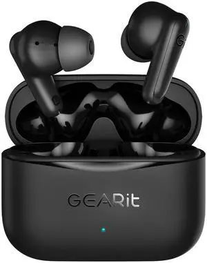 GEARit True Wireless Bluetooth Earbuds Compatible with iPhone, Android - Active Noise Cancellation, HD Sound, Touch Control - Low Latency, 5.4 Bluetooth Ear Buds w/App Support - 16H Playtime Earpods
