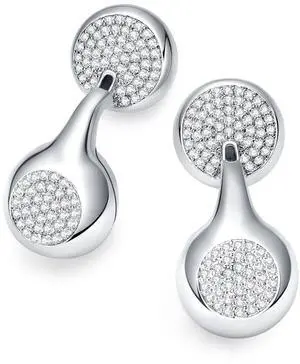 FUNNYEAH JewelPods H01 Wireless Earbuds, Bluetooth Headphones, Teardrop-Designs Metal Open Ear Bluetooth Earbuds, Excellent Spatial Audio, Sweat and Water Resistant, 72H Play, White Gold