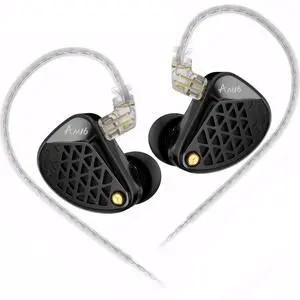 KZ AM16 Professional HiFi Earphones  8-Unit Balanced Armature in-Ear Headphones with Powerful Bass and High Fidelity, Replaceable Cable Earbuds (Without Mic, Bass-Enhanced Edition)