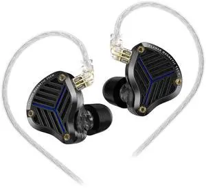 KZ PRX Planar Driver HiFi Eabruds, KZ Hi-Res Earphones for Audiophiles. 0.75mm Pins in-Ear Headphone iems for Live/Game/Sport (Without Mic, Black)