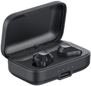 True Wireless Earbuds Bluetooth in Ear Headphones for iPhone Android Blue Tooth 5.0 Ear buds TWS Cordless Earbuds for PC TV Listening Audifonos Inalambricos Wireless Earphones with LED Power Display