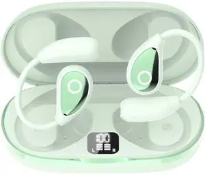 Translation Earbuds, Language Translator Earphone 3-in-1 Real-Time Translation Device OWS 144 Languages & Accents, 8 Offline fit iOS and Android,Leather Textured Earphone Case, Green