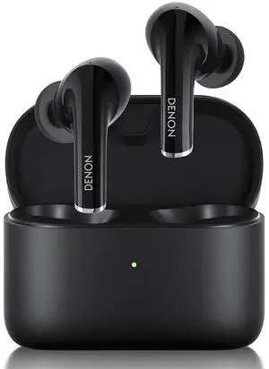 Denon AH-C830NCW Active Noise Cancelling Earbuds, 24-Hr Battery Life, in-Ear Wireless Earphones with (3) Mics, IPX4 Rated Water Resistance, Includes (3) Silicone Ear Tips & USB-C Cable, Black