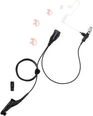 commountain APX 6000 XPR 7550e Earpiece w/Mic Compatible for Motorola Radios APX 8000 (7000 4000) XPR 7350e (7580e 7380e 7550 7350) APX6000 APX7000 APX8000 XPR7550 XPR7550e, Surveillance Headset