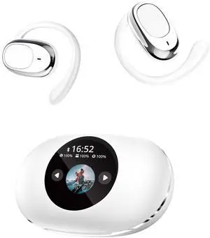 AI Translation Earbuds Real Time, Language Translator Headphones OWS 3-in-1 Bluetooth 5.4 with APP, Translating Device Open Ear Earphone with Intelligent Touch Screen for Travel Business Learning