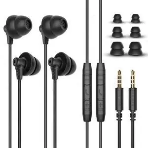 Avantree 2-Pack Wired Sleep Earbuds with Noise Blocking and Comfort for Side Sleepers  Ideal for ASMR and Sleep Music Lullaby E20