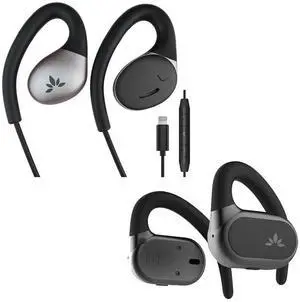 Avantree Open Ear Lightning Headphones Wired for iPhone, MFi Certified, in Line Mic for Clear Calls for Small-Medium Ear