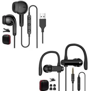 AIAUXAI USB Headset with Microphone for PC, USB Headphones for Computer, Wired Earphones for Laptop Headsets for Surface for Switch