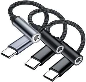 AFGHOA 3.5 mm Earbuds for Chromebook Laptop PC and 3 Pack USB C to 3.5 mm Headphone Jack Adapter