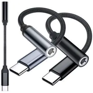 AFGHOA USB C Wired Earbuds and 3 Pack USB C to 3.5 mm Headphone Adapter