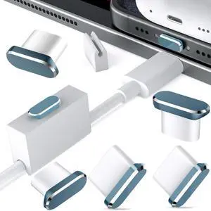 AFGHOA USB C Earbuds Wired Headphones with Microphone for Musicians and 5 Pack USB C Metal Anti Dust Plug