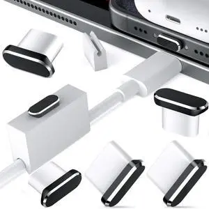 AFGHOA USB C Earbuds Wired Headphones and 5 Pack USB C Anit Dust Plugs