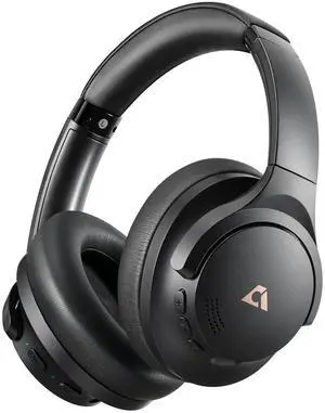 1Mii Y8+ Noise Cancelling Headphones Bluetooth, Wireless LDAC Hi-Res Audio, Custom EQ via App, 75H Playtime, Comfort Fit, Over Ear Headphones Foldable for Airplane Travel Home Office Black