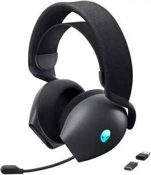Alienware Tri-Mode Wireless Gaming Headset AW725H - Wired/Wireless, Bluetooth 5.3, Audio Output - 20 Hz, Mini-Phone (3.5mm), Battery Talk Time Up to 55 Hrs (Bluetooth), Dark Side of The Moon