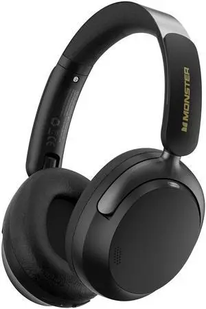 Monster Persona 3rd ANC Bluetooth Headphones, Noise Cancelling Headphones with Bluetooth 5.4, 70 Hours Playtime Over Ear Headphone with Mic, Foldable Lightweight Headset Comfort Fit, Black