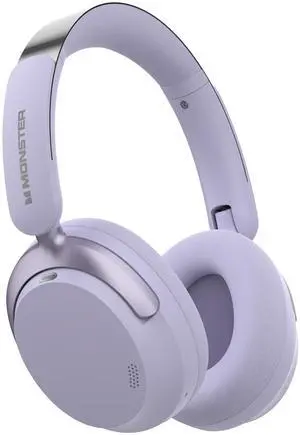 Monster Persona 3rd ANC Active Noise Canceling Headphones, Over-Ear Wireless Bluetooth Headphones with 6 Mics, 70H Playtime and 3 EQ Modes, Deep Bass, Foldable Comfort Design for Travel, Purple
