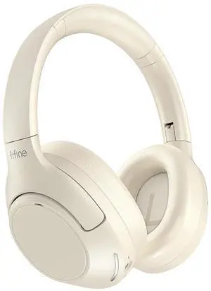 FIFINE Bluetooth Wireless Headphones, Over-Ear Headphones with 65H Battery Life, Touch Control Panel for Music, Cellphone Calls, Noise Cancellation Headset with Soft-Earpads for Home Office-X3 White