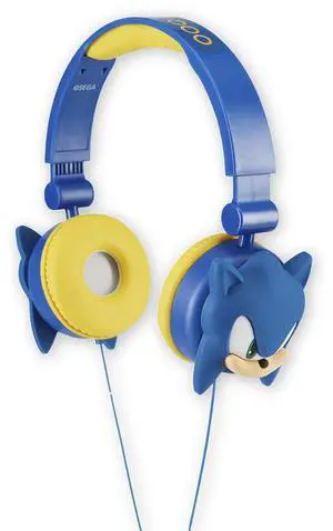 Sonic The Hedgehog Over-Ear Headphones for Kids - Adjustable Headband, Stereo Sound, Tangle-Free Cable, Volume Control, and 3.5mm Jack - Perfect for School, Home, and Travel