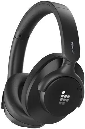 Tronsmart Q20S Hybrid Active Noise Cancelling Headphones, Wireless Over Ear Headphones with Mic, Hi-Res Audio, 60H Playtime, Deep Bass Custom EQ via App, Comfort Fit, for Travel Home Office