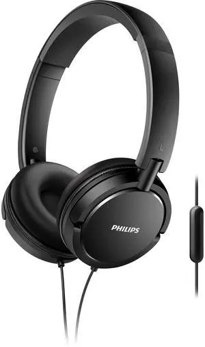 Philips Over-Ear Wired Headphones with Microphone, Stereo Sound, Corded with 3.5mm Jack, Plug-in for Phones, Computers, Laptops