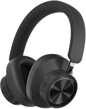 ZIHNIC Active Noise Canceling Headphones, Wireless Over Ear Bluetooth Headphones, Hi-Res Audio, Prolonged Battery Life, Deep Bass, Comfortable Foam Ear Cups-Black