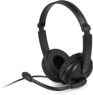 Aluratek Wired USB Stereo Headset AWHU02FB -Over-Ear Headphones, with Noise Cancelling Boom Mic Built-in Microphone, Hi-Fi Sound, Hearing Aid Headband, Soft Earpads Ideal for Gaming, Calls, and Music