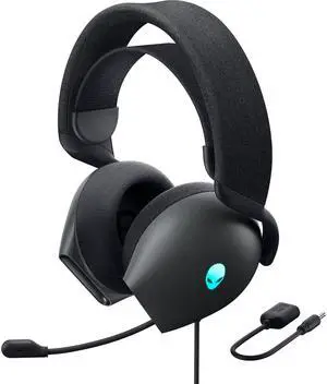 Alienware AW520H Wired Gaming Headset - Dolby Atmos, Unidirectional, AlienFX 16.8 Million RGB Colors, Microphone Mute, Volume On-headset Controls, 40mm Hi-Res Certified - Dark Side of the Moon