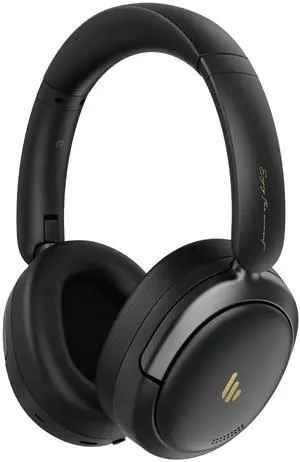 Atom Max - Hybrid Active Noise Cancelling Headphones, Hi-Res Audio, Wireless Over-Ear, Lightweight and Foldable, Comfortable earpads, 45H Playtime and Speed Charge, Customize via an App, Black