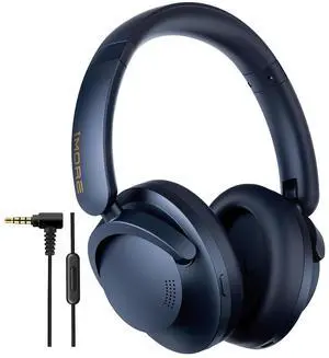 1MORE SonoFlow Pro HQ51 Wireless Over-Ear Headphones, Reduce Noise by Up to 45dB, Hi-Res Audio, 100H Playtime, App Control, Bluetooth 5.4, AI Clear Calls, Ultra-Light Comfort for Travel Office, Blue