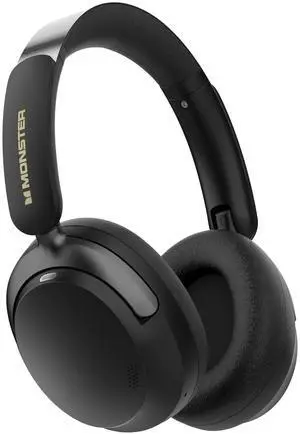 Monster Persona 3rd ANC Active Noise Canceling Headphones, Over Ear Wireless Headphone Bluetooth with Mic, 70 Hours Playtime Bluetooth Headphones, Foldable Lightweight Headphone Comfort Fit, Black