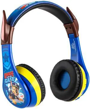 eKids Paw Patrol Kids Bluetooth Headphones, Wireless Headphones with Microphone Includes Aux Cord, Volume Reduced Kids Foldable Earphones for School, Home, or Travel