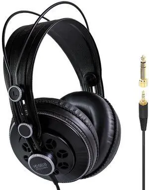 Superlux HD681B Dynamic Over-Ear Headphones Wired with 50mm Neodymium Driver, Single-Sided, Semi-open, Deep Bass, Balanced Tone for Professional Monitoring Recording Gaming Streaming Live Rock Concert