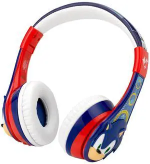 eKids Sonic The Hedgehog Bluetooth Headphones for Kids, Wireless Headphones with Microphone Includes Aux Cord, Volume Reduced Kids Earphones for School, Home, or Travel
