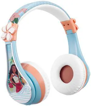 eKids Moana Bluetooth Headphones for Kids, Wireless Headphones with Microphone Includes Aux Cord, Kids Earphones for School, Home, or Travel